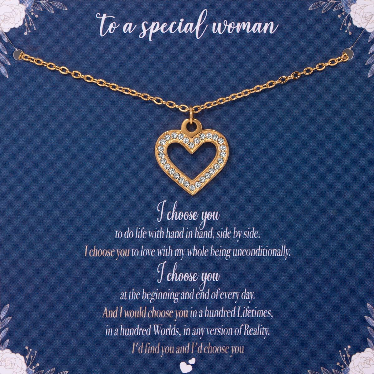 Heart Necklace 18K Gold Plated - Gifts For Her