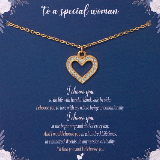 Heart Necklace 18K Gold Plated - Gifts For Her