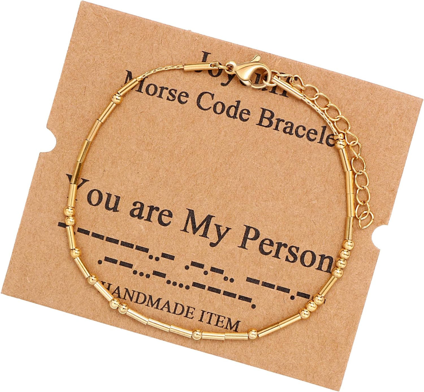 Inspirational Morse Code Bracelets for Women Silver Beads Jewelry Encouragement Mantra Gifts for Her