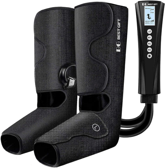 Foot and Leg Massager with Heat, Best Gifts for Mom, Dad, Women, Men and Elder, Foot and Leg Air Compression Massager for Muscle Fatigue