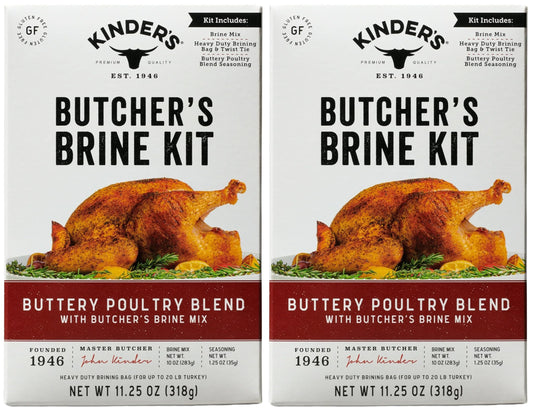 Kinders Seasoning Butchers Turkey Brine Kit (11.25 oz.) - Value Pack of 2