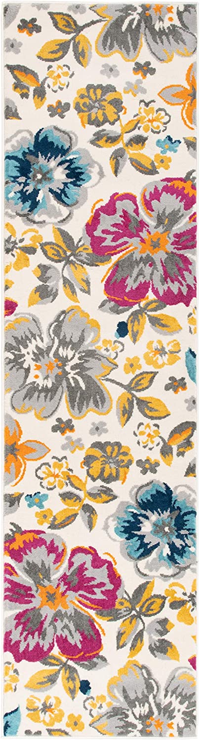 Modern Floral Runner Rug 2' x 7' 2" Multi