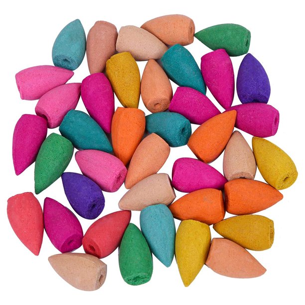 100Pcs Backflow Incense Cones Natural Scents Waterfall Incense Rose Tulip Jasmine Lavender Rose