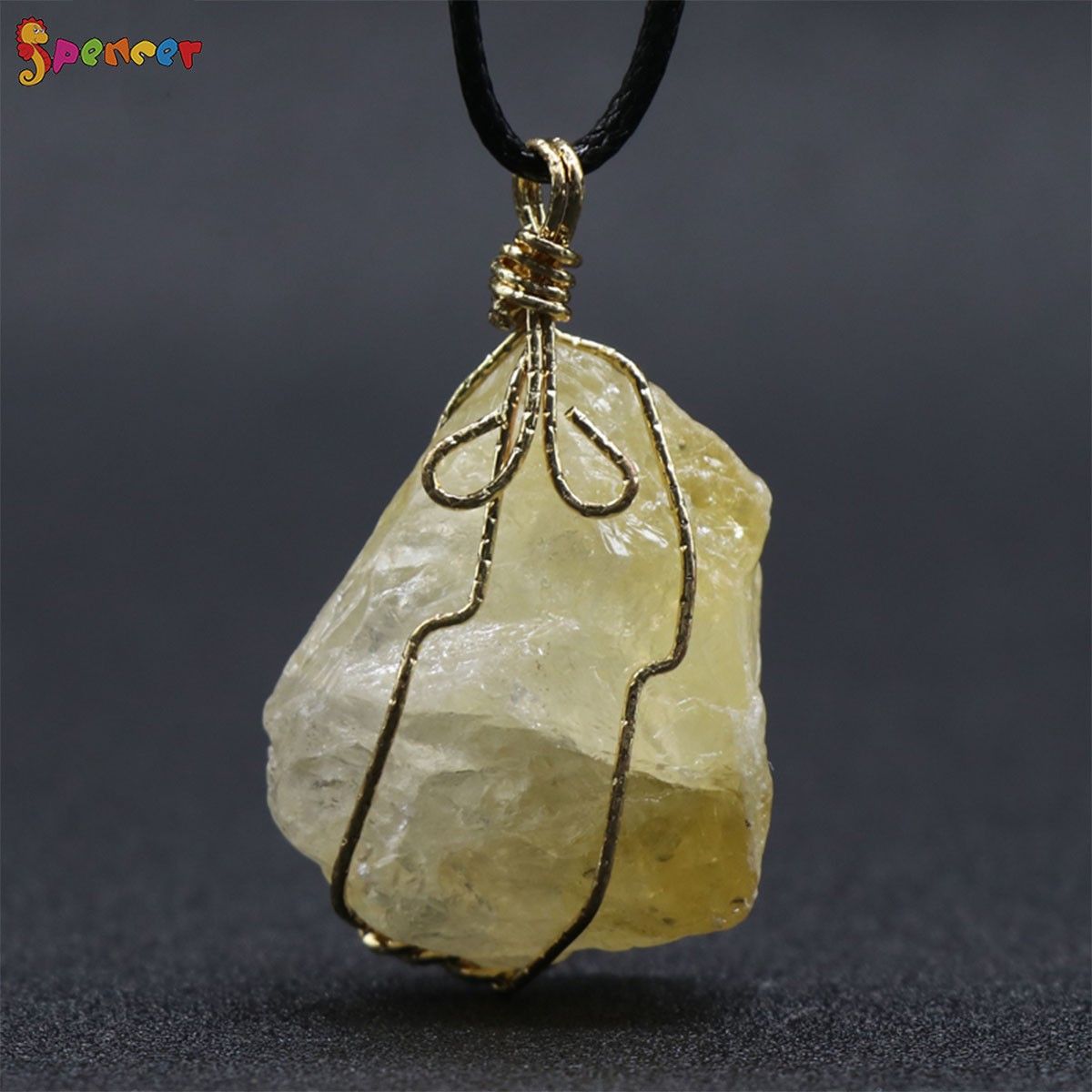 Natural Raw Amethyst Stone Pendant Necklace