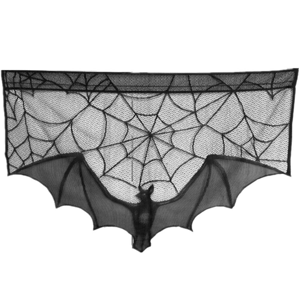 Halloween Lace Stove Cloth Spider Net Bat Pattern Party Decoration