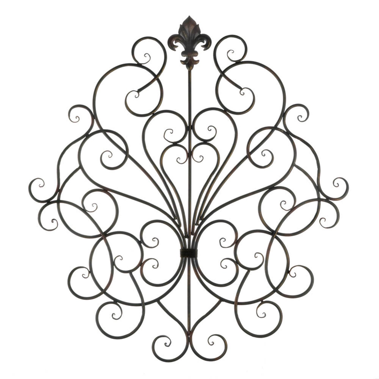 FLEUR-DE-LIS SCROLLWORK WALL PLAQUE