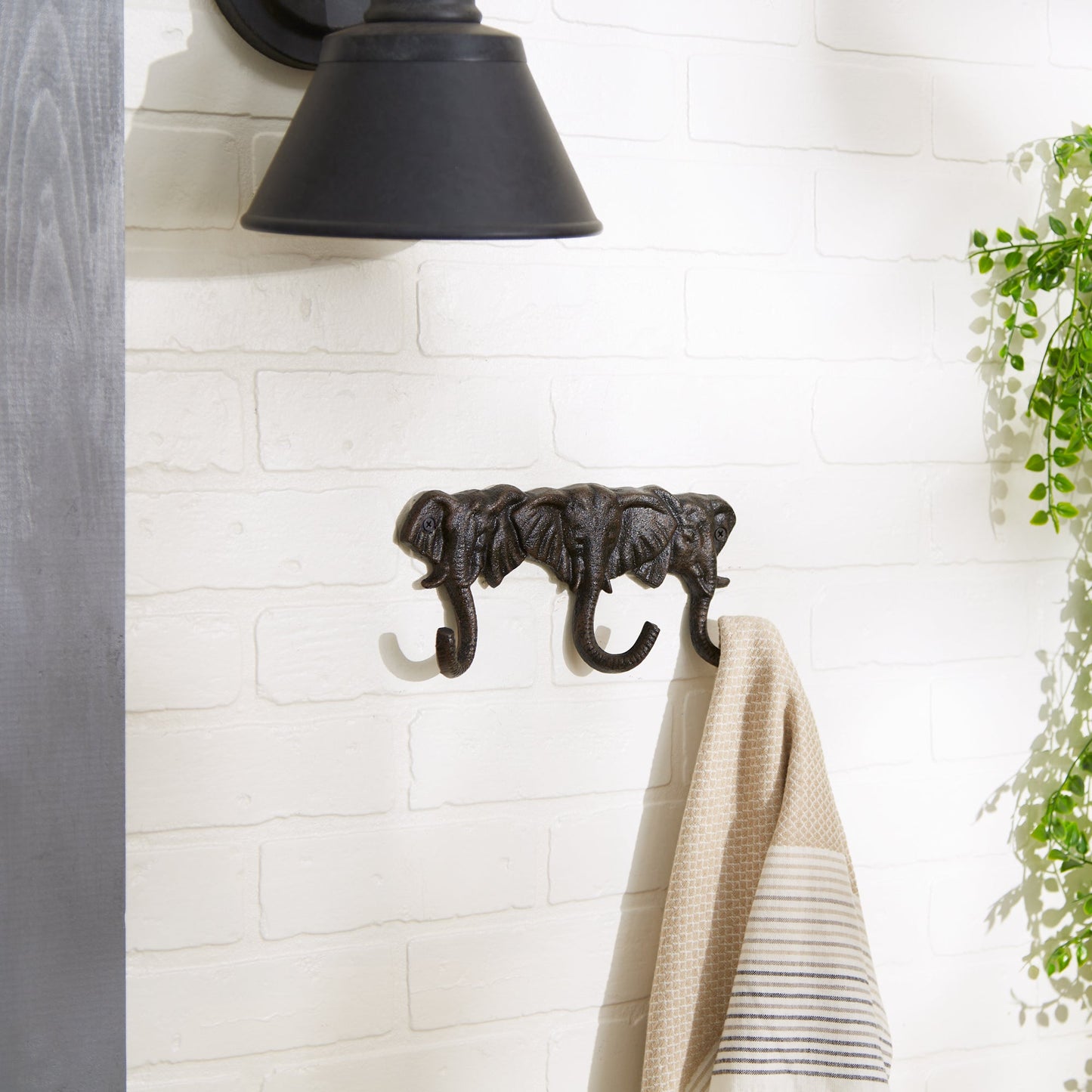 Triple Elephant Wall Hook