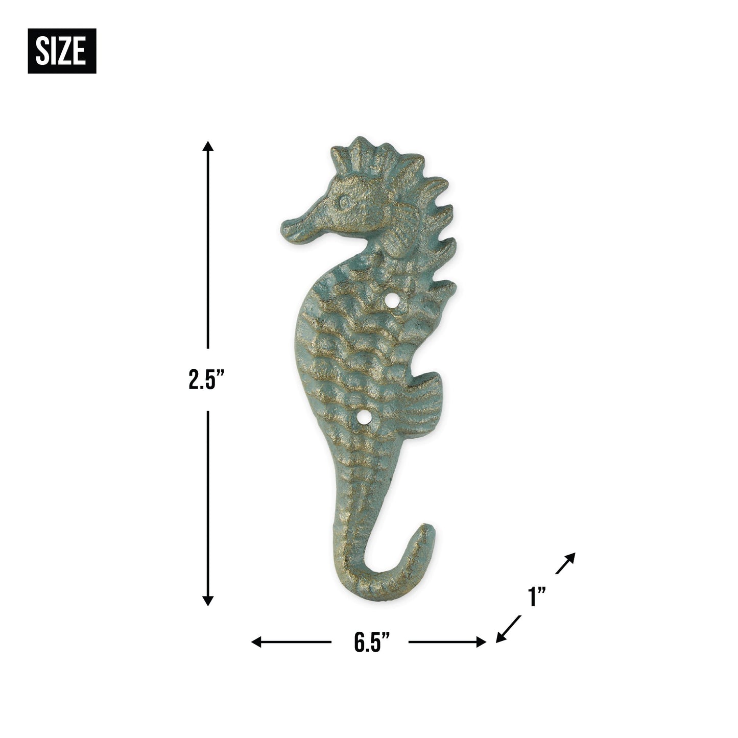 Seahorse Wall Hook Set of 2