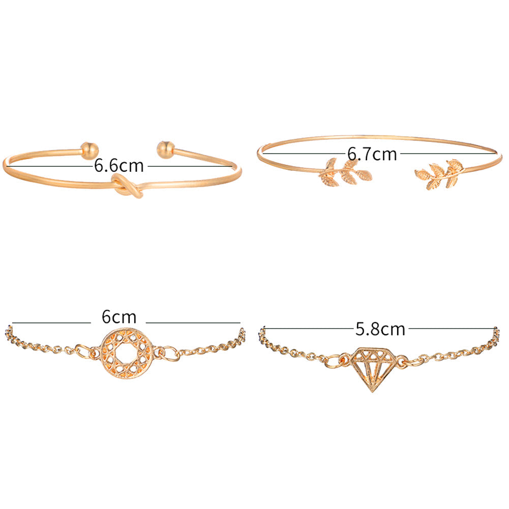 4Pcs  Bangle Cuff Bracelet for Women