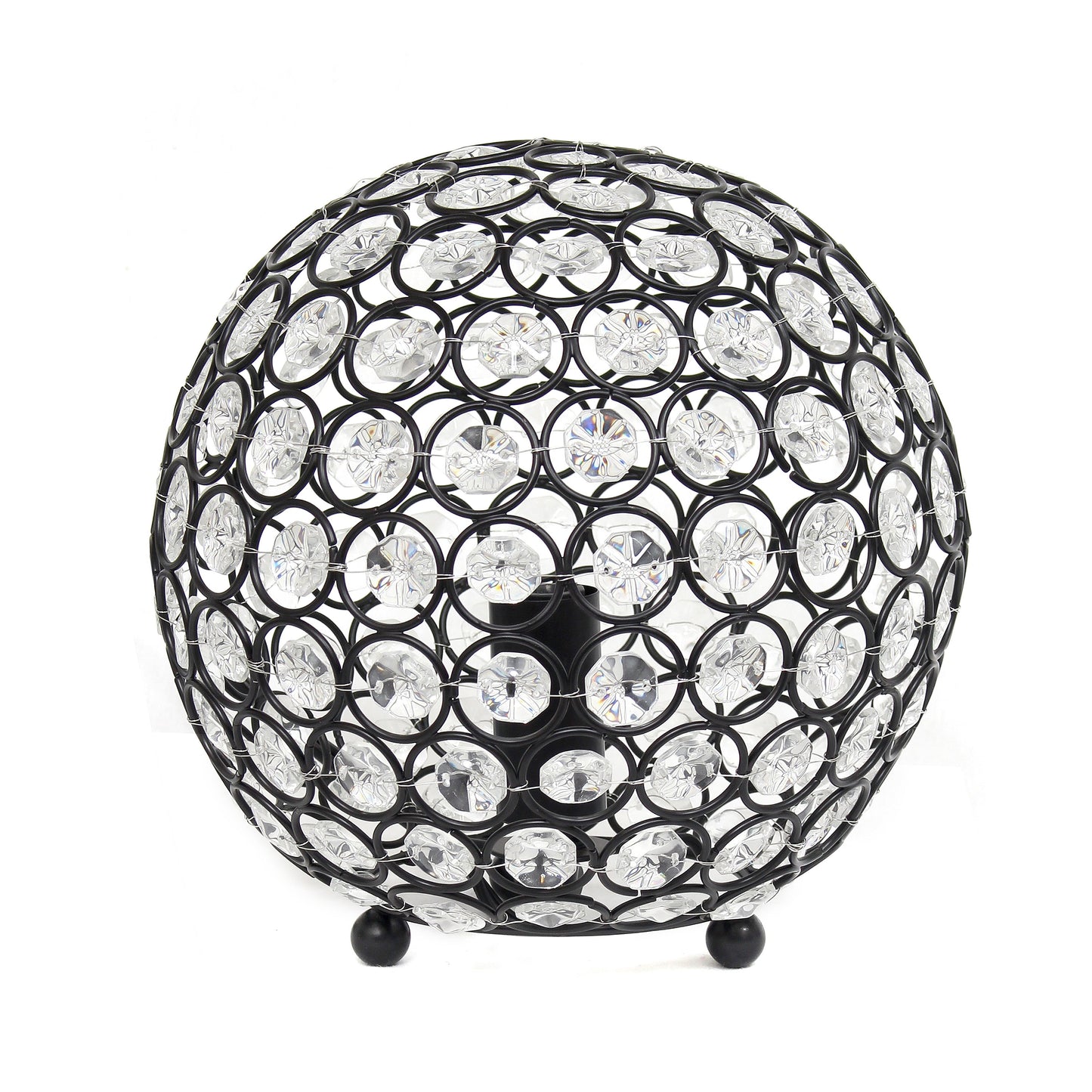 Elegant Designs Elipse 8 Inch Crystal Ball Sequin Table Lamp