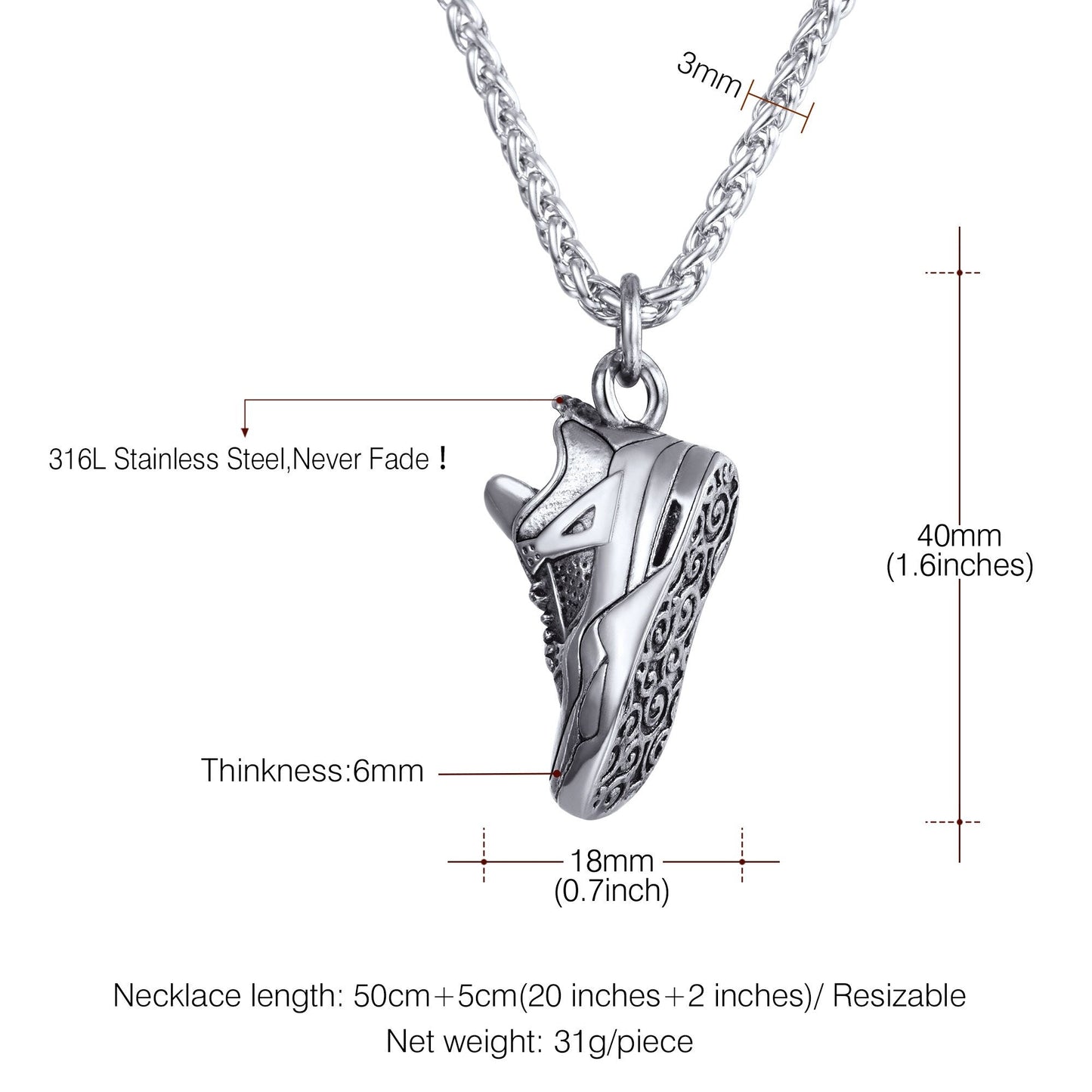 Skull w/ Evil Horn Pendant Necklace for Men & Women