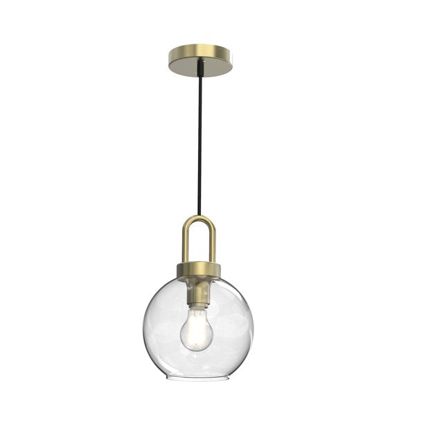 Gold Globe Pendant LED 4.5W(40 Wstts Equivalent) Light Bulb Type Burnished Brass Finish