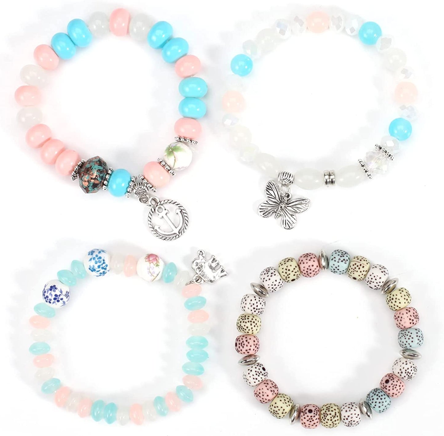 Bohemian Bracelets for Women Stretch Multilayer Colorful Beads Bracelet