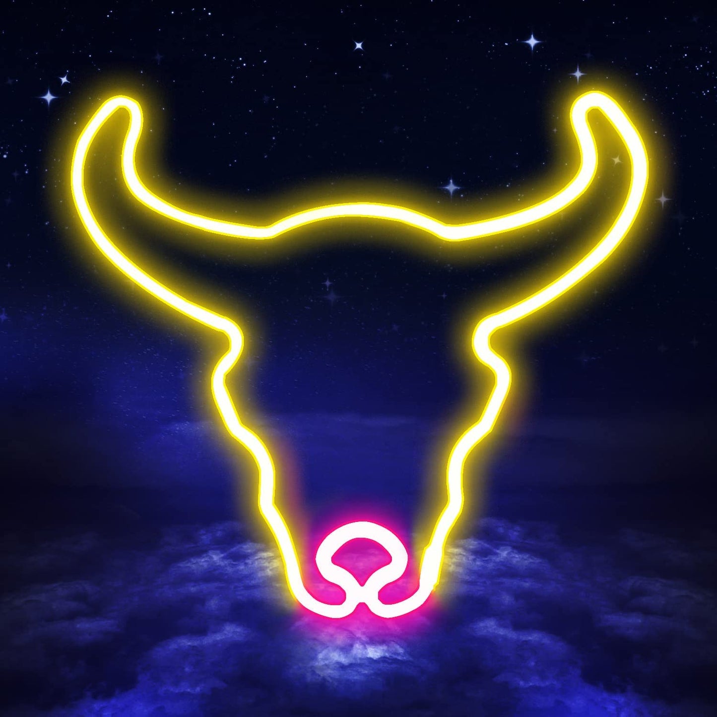 Gold Pink Neon Sign Cow Decoration,USB/Battery Powered