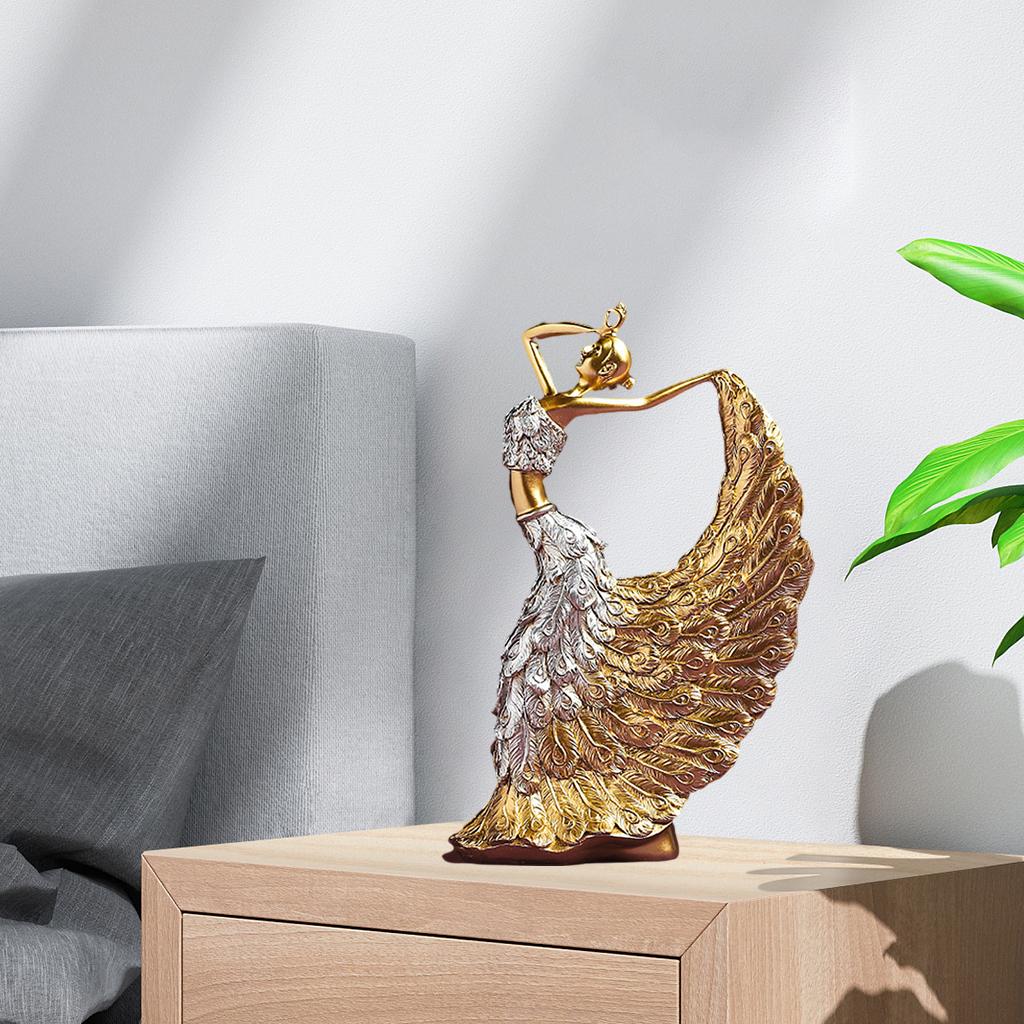 Peacock Dancer Figurine for Home Decoration