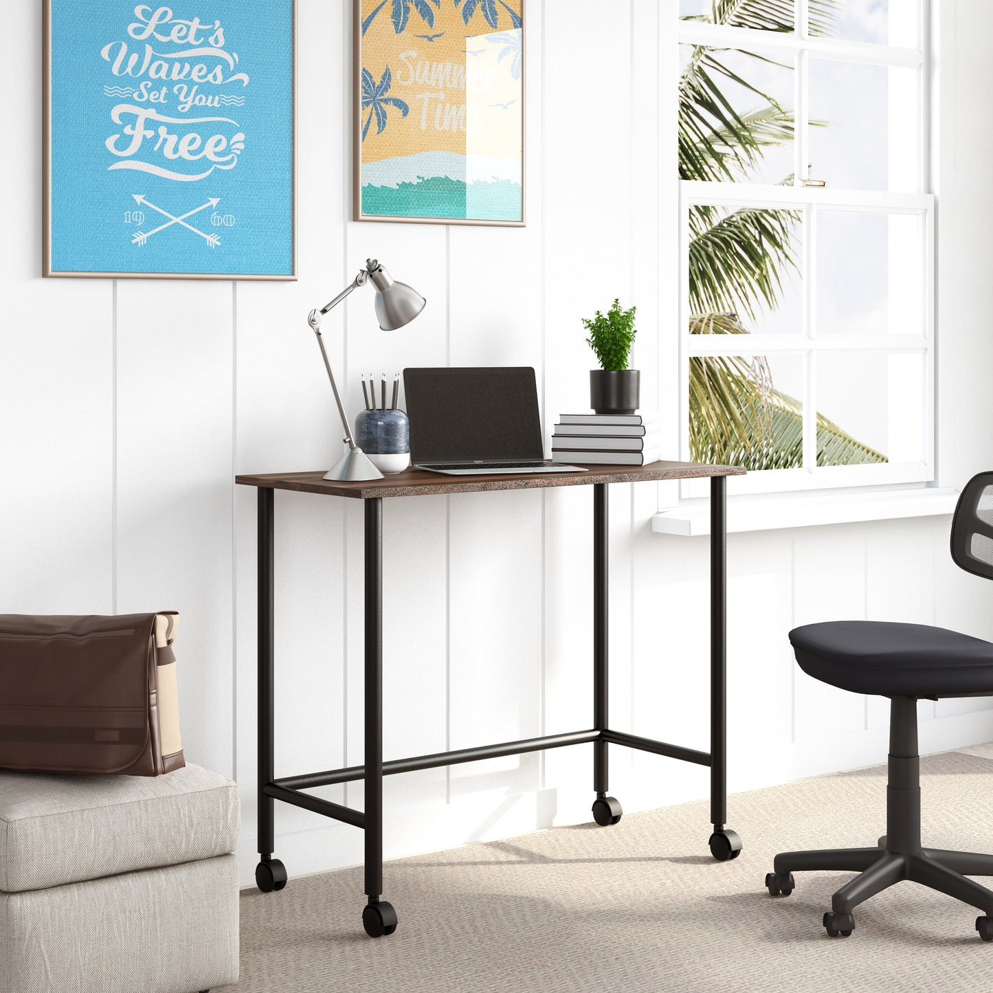 Metal Rolling Writing Desk