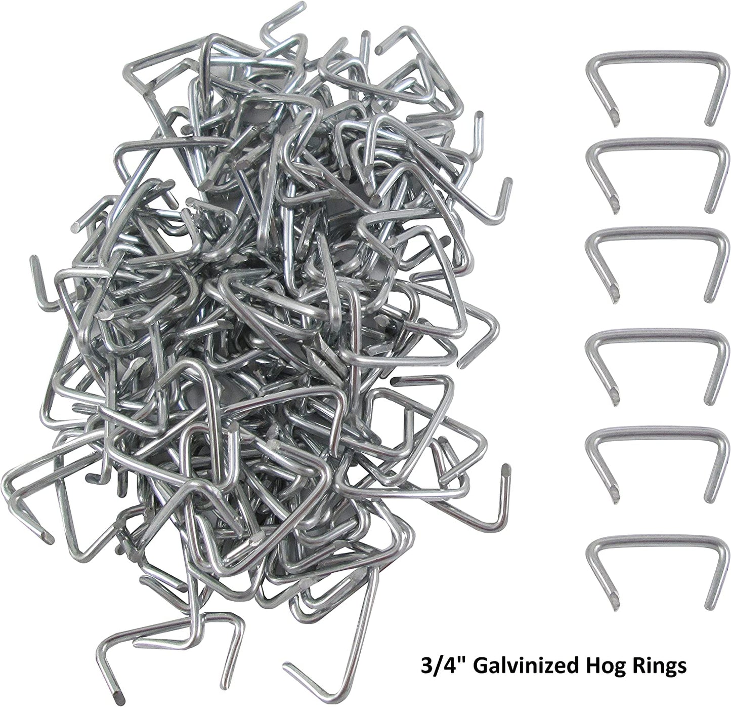 Hog Ring Pliers & 150 Galvanized Hog Rings, Professional Upholstery Installation Kit