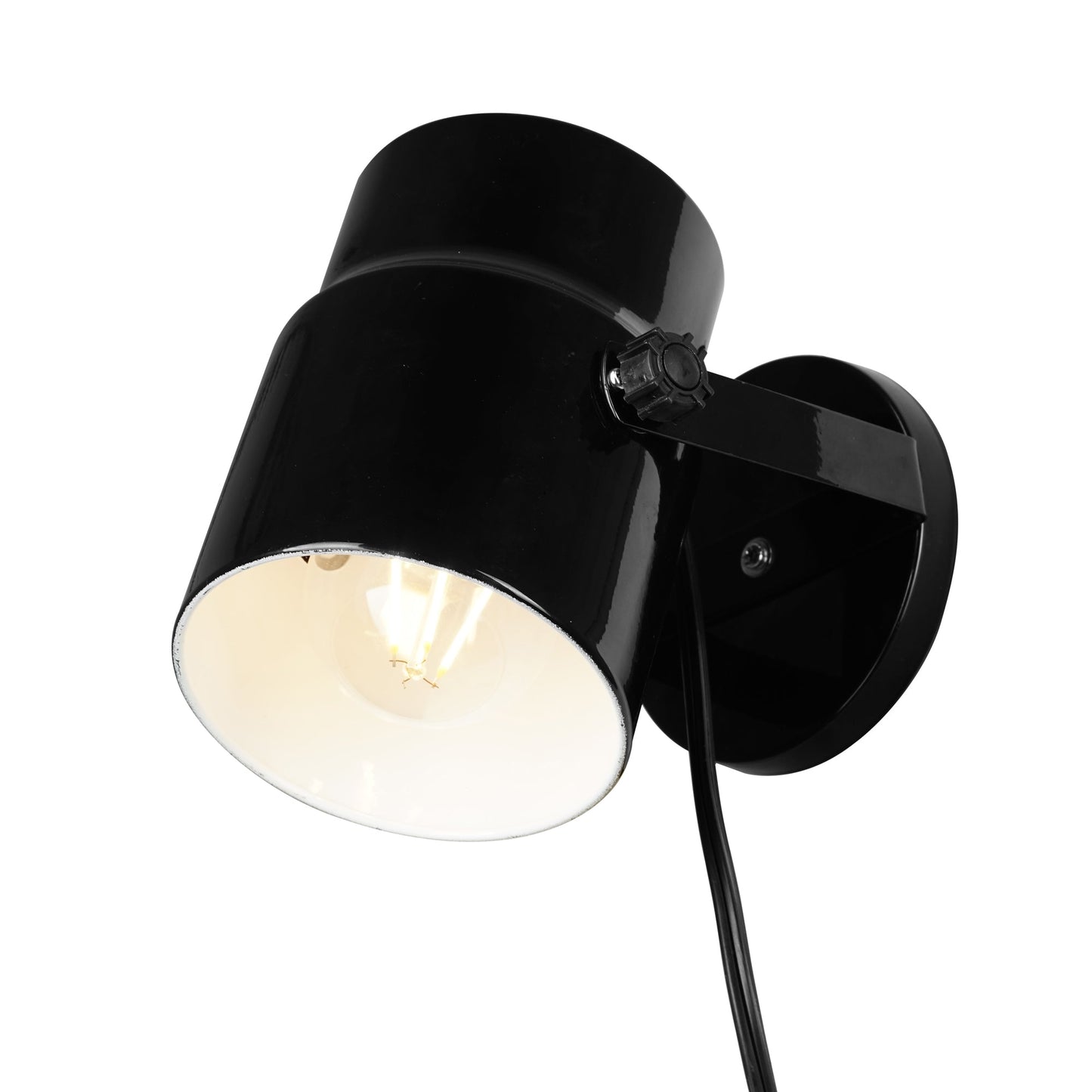 Black Metal Transitional Spotlight Accent Lamp 7.5"H