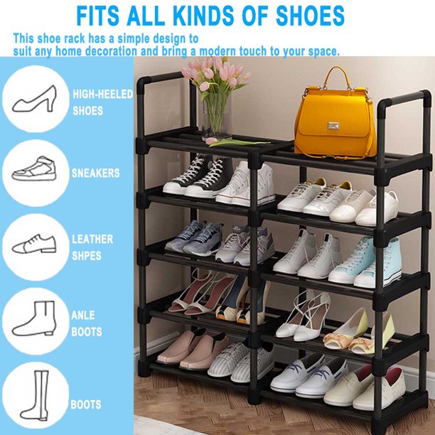 20-24  Pairs Shoes Storage Organizer Metal Stackable & Removable Multifunctional Show Rack for Entryway,Closet and Bedroom