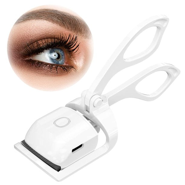 Rechargeable Electric Eyelash Curler – Long-Lasting Heated Curler for Natural Lashes w/ Quick Pre-Heat