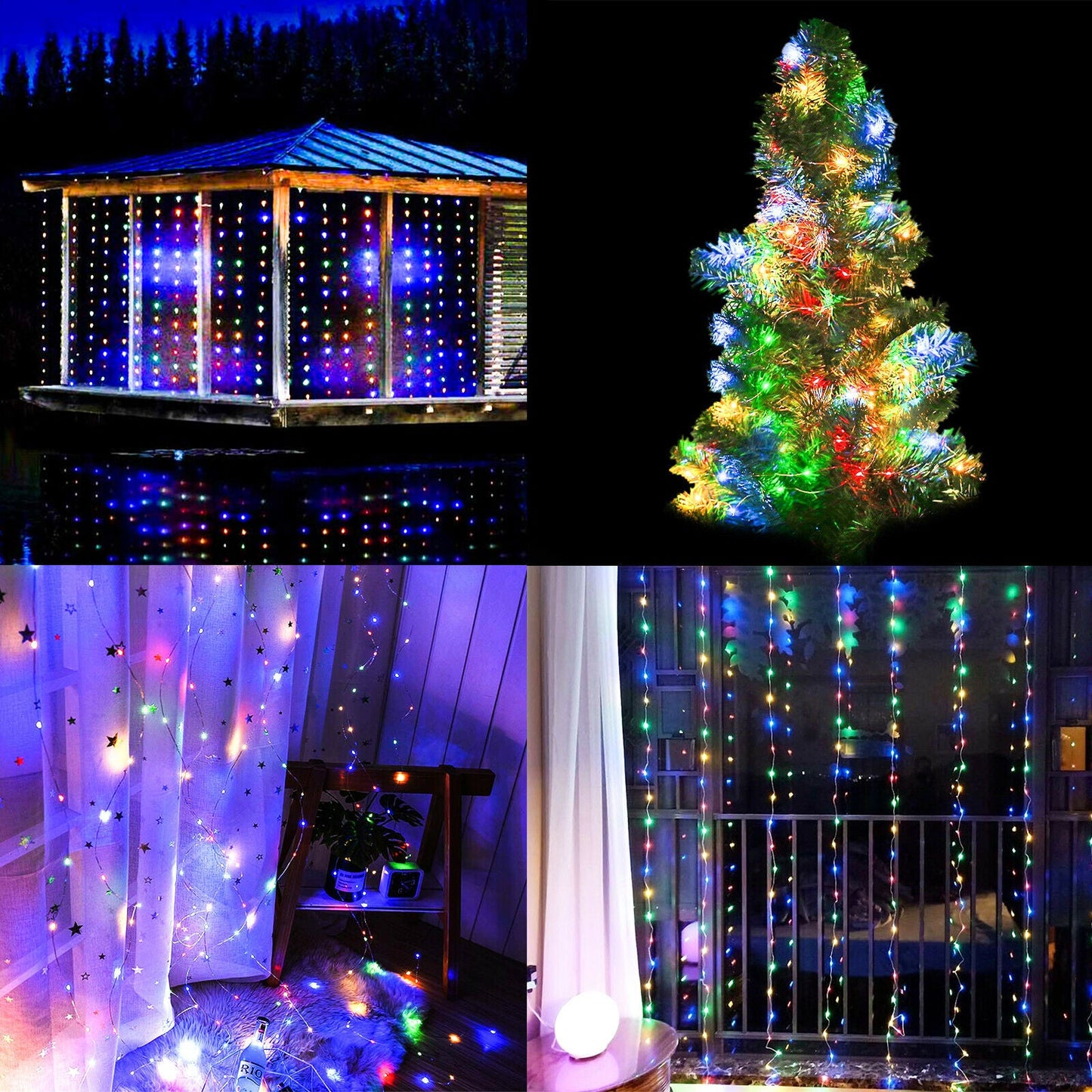 100PCS 300 LED Curtain Fairy Lights