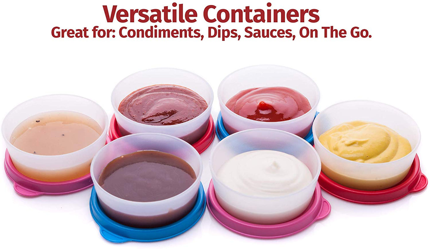 Condiment Cups Containers w/ Lid