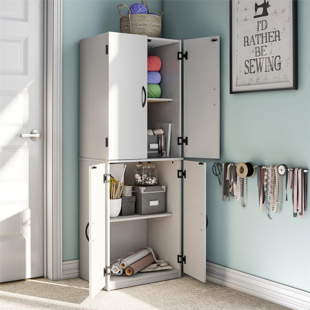 4-Door 5' Storage Cabinet, Dove Gray