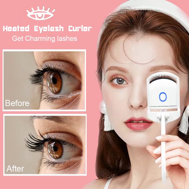 Rechargeable Electric Eyelash Curler – Long-Lasting Heated Curler for Natural Lashes w/ Quick Pre-Heat