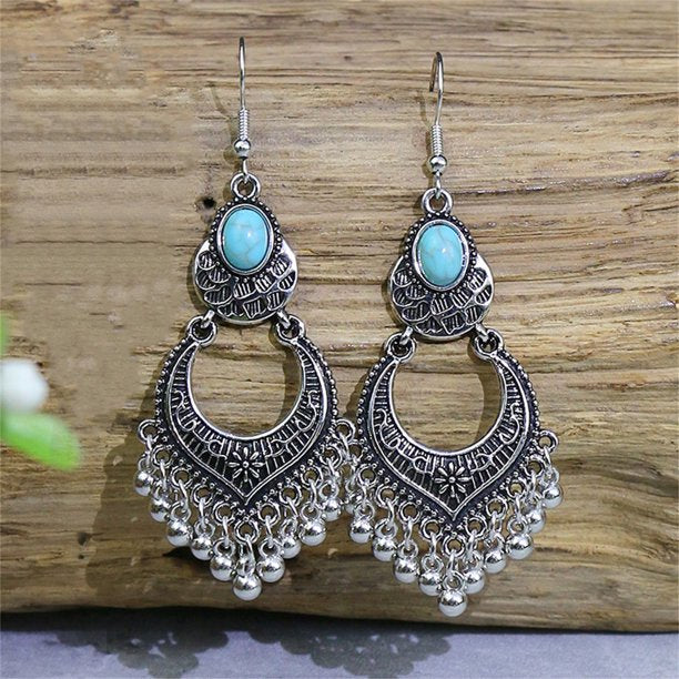 13 Pairs Hypoallergenic Simulated Turquoise  Dangle Drop Boho Earrings for Women-Hypoallergenic