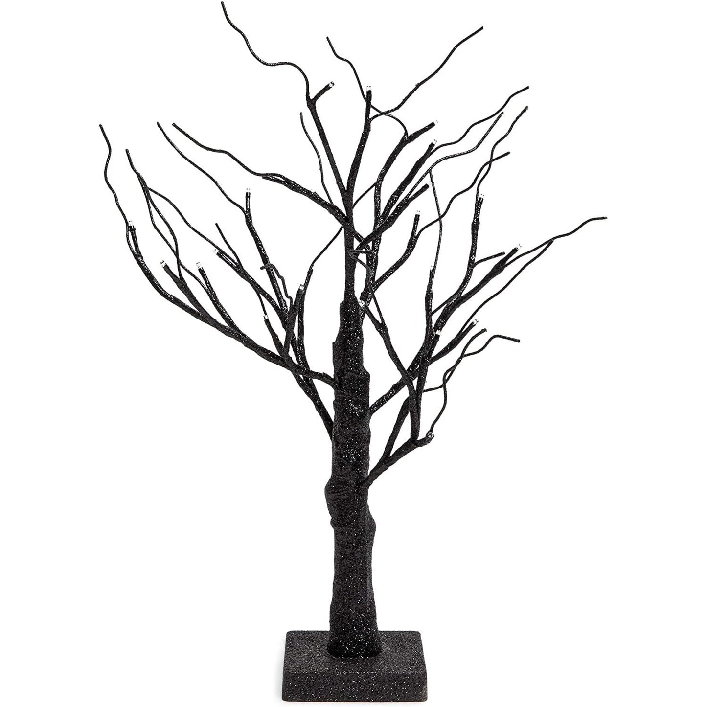 Halloween Decorations, Black Tree w/ Purple LED Lights (18 in.)