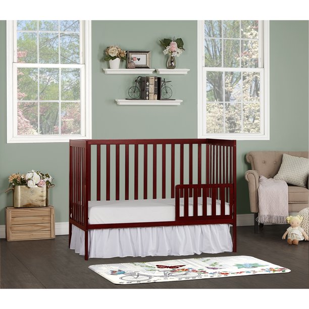 5-in-1 Convertible Crib in Cherry