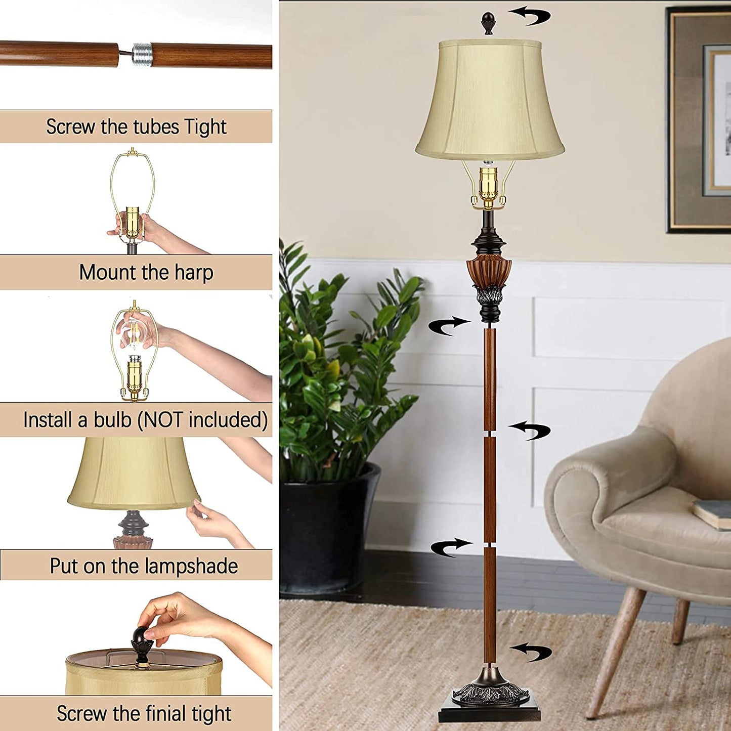 Vintage Modern Floor Lamp for Living Room