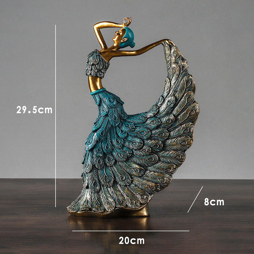 Peacock Dancer Figurine for Home Decoration