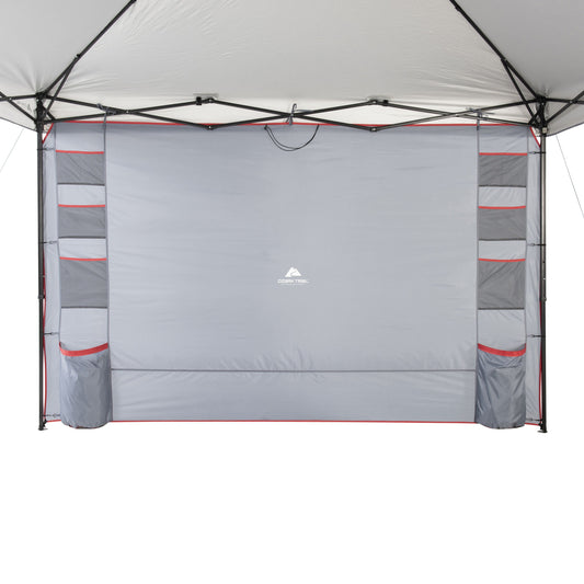 Shade Wall, 10' x 6' w/ Organizer Pockets for Straight-leg Canopy