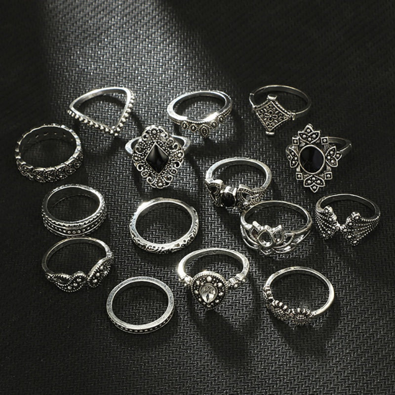 15 Pcs Vintage Knuckle Ring Set for Women