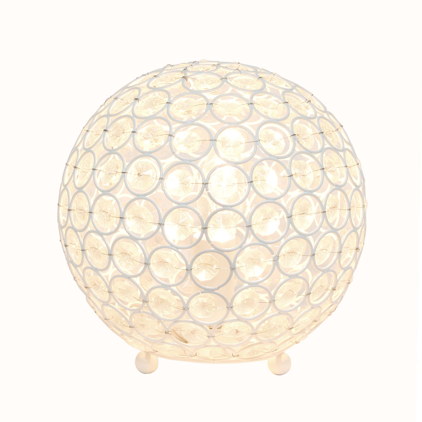 Elegant Designs Elipse 8 Inch Crystal Ball Sequin Table Lamp