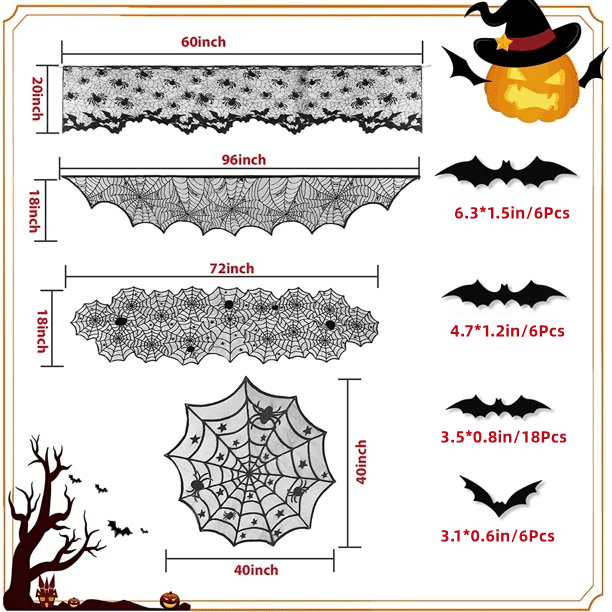 5 Pack Halloween Decorations Set