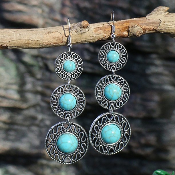 14 Pairs Bohemian Earrings Metal Earrings Hollow Earrings Retro Dangle Earrings Boho Hoop Earrings Set for Women Girls - Walmart.com