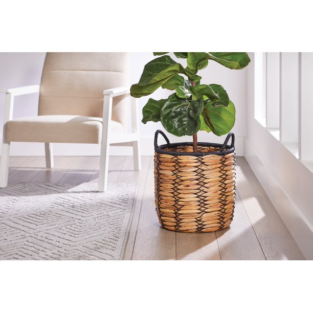 12 Inch Claren Woven Water Hyacinth Basket Planter