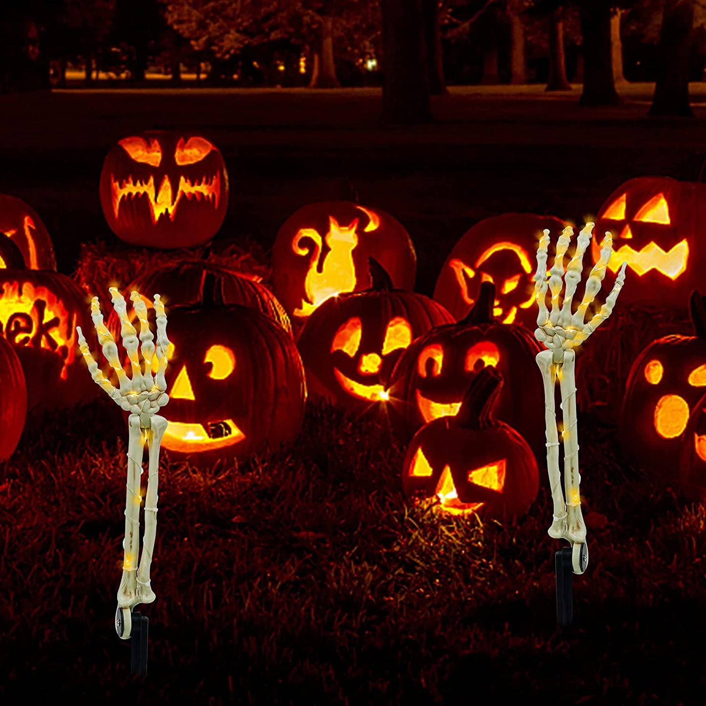 Light Up Arm Skeleton for Halloween Decorations