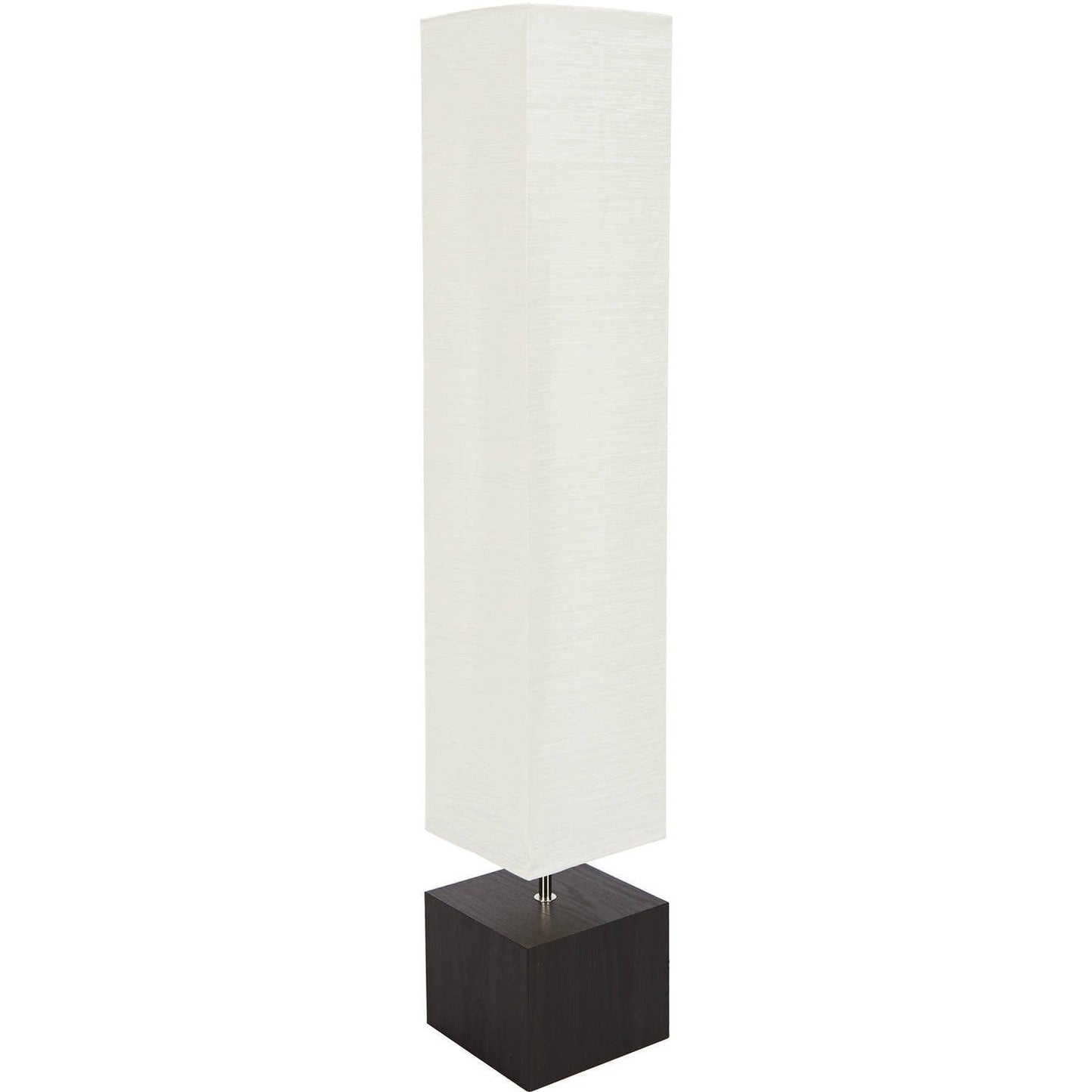 Rice Paper Floor Lamp Dark Wood Base,Bulb Included with Paper Material Shade