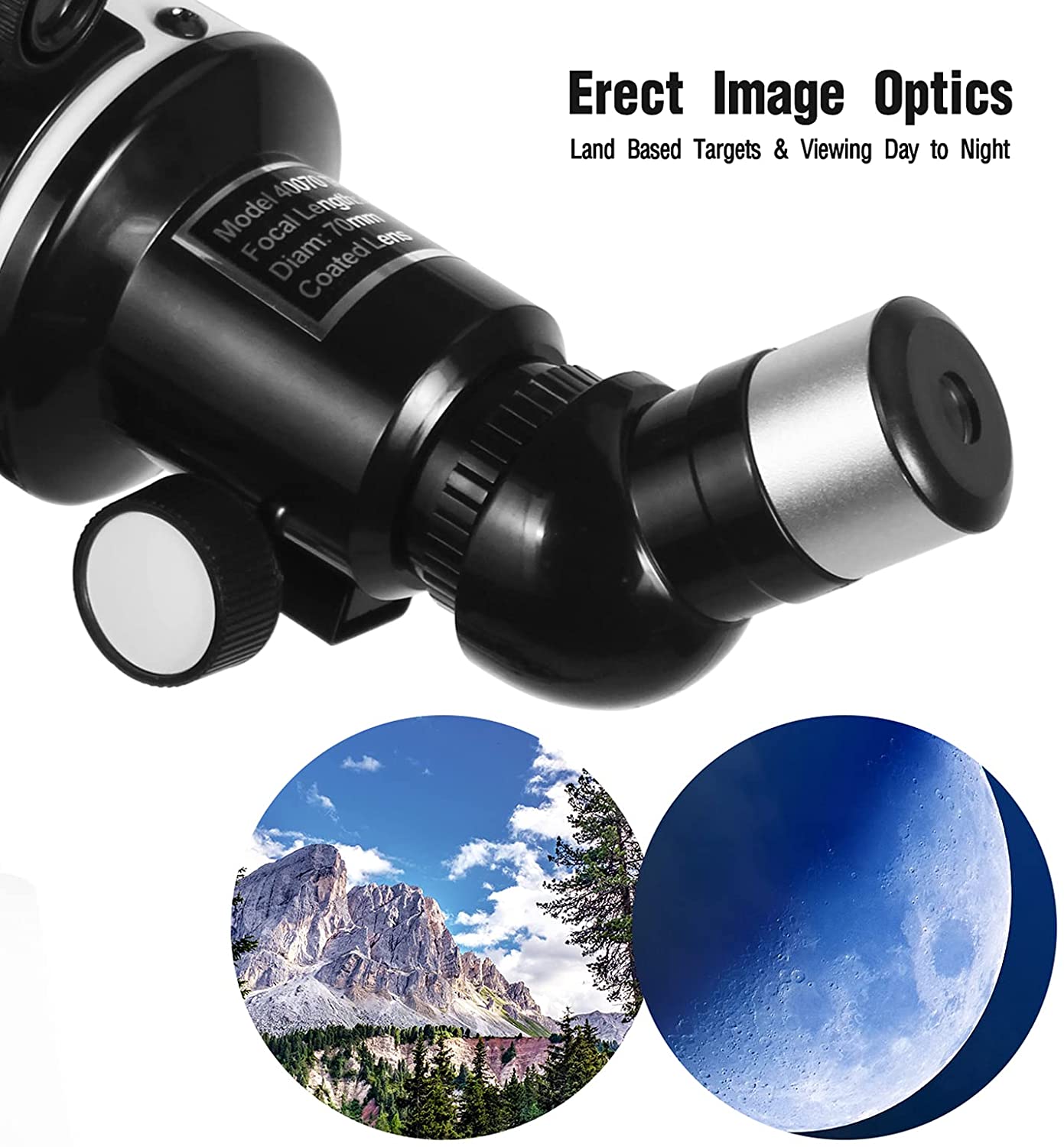 Telescope for Kids Beginners Adults, 70mm Refractor Telescope / Adjustable Tripod