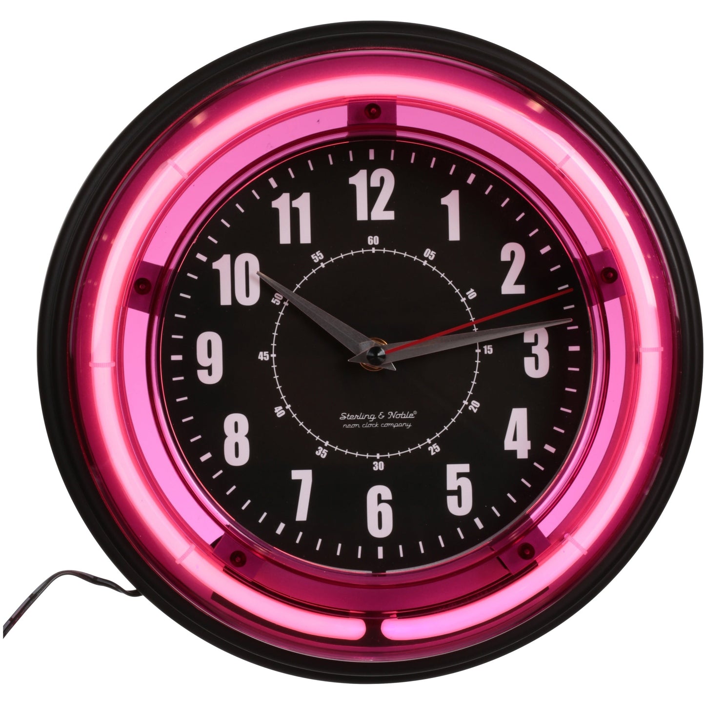 Indoor 11" Pink Arabic Neon Wall Clock