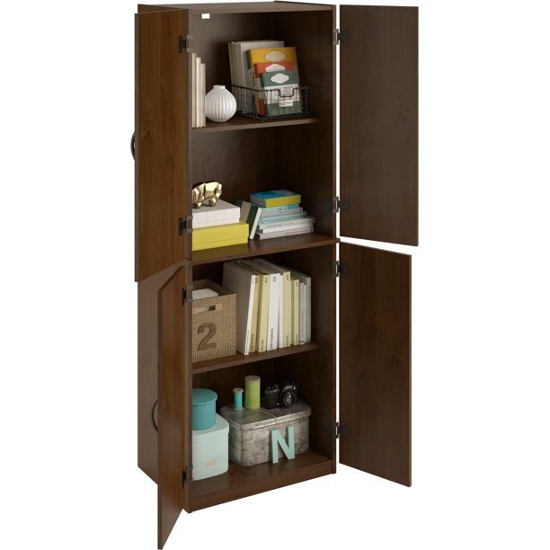 4-Door 5' Storage Cabinet, Espresso