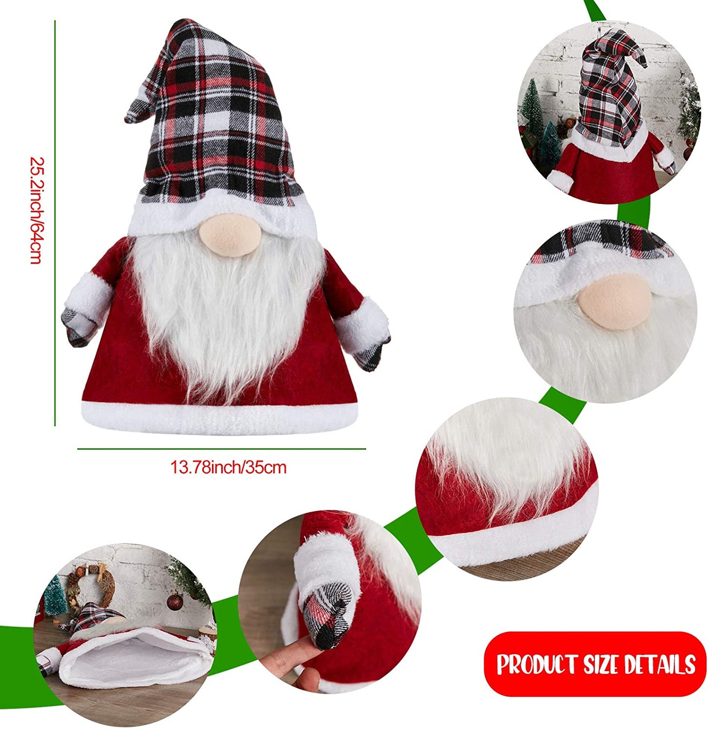 26 Inch Gnome Christmas Topper Ornament