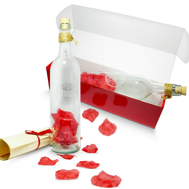 Letter in a Bottle Personalized Gift for Valentines Day, Wedding Anniversary
