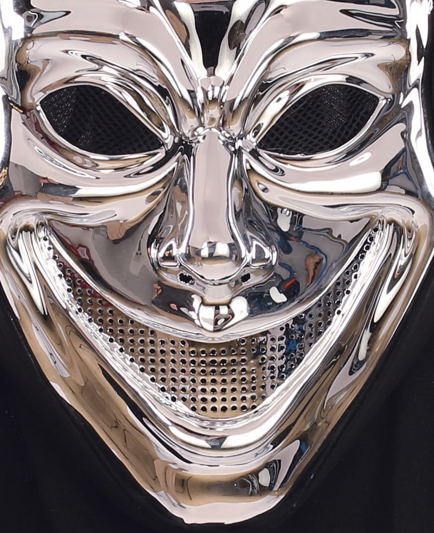 Metallic Silver Ghost Mask for Halloween