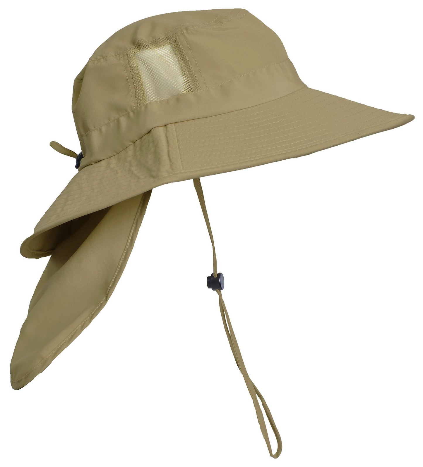 Sun Protection Fishing Cap ww/ Neck Flap Wide Brim Hat