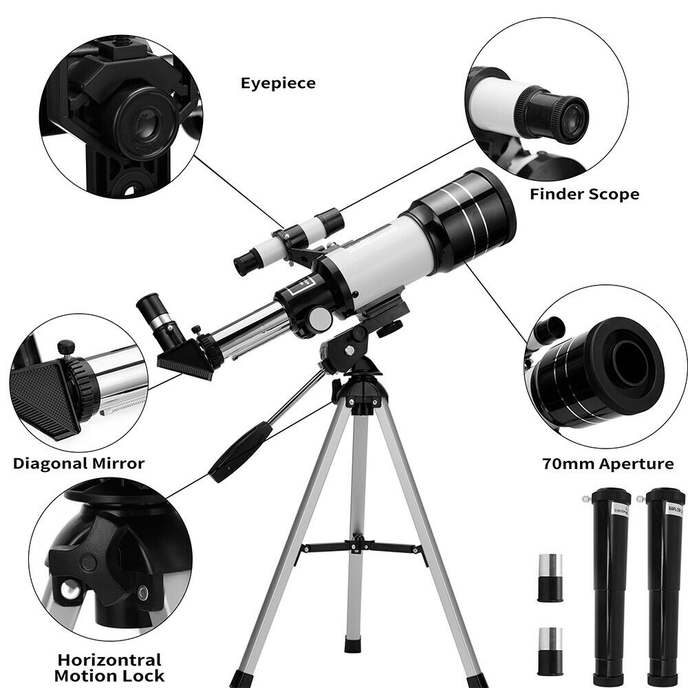 Telescope for Kids & Beginners, 70mm Aperture 300mm Astronomical Refractor Telescope