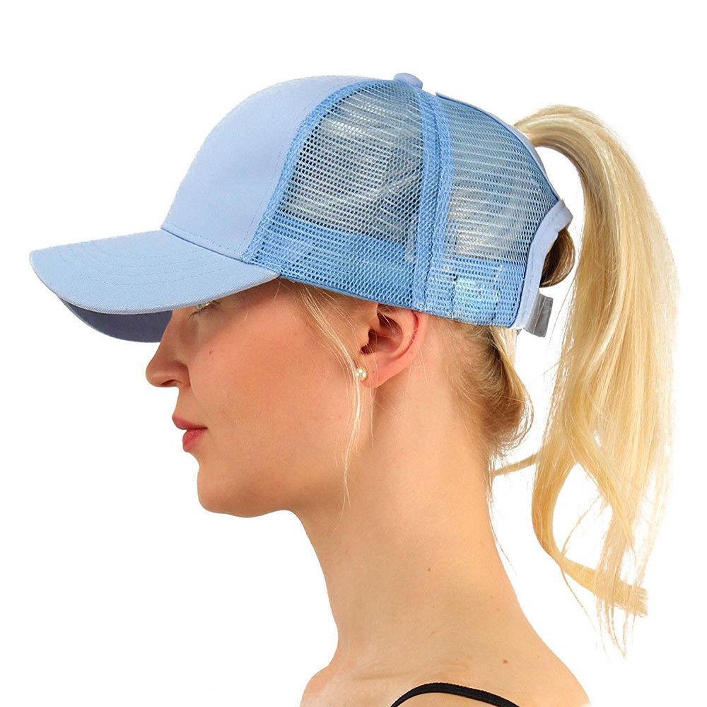 ADJUSTABLE  PONYTAIL BASEBALL HAT- PONYCAP